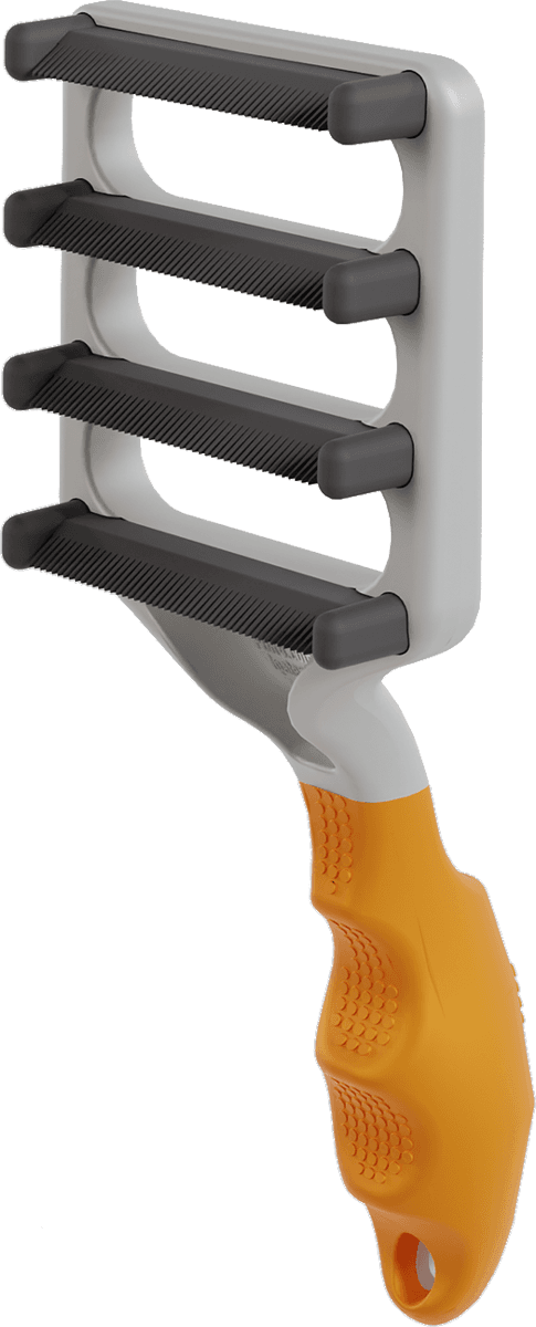 FUR4 safer deShedding brush with SafetyNubs